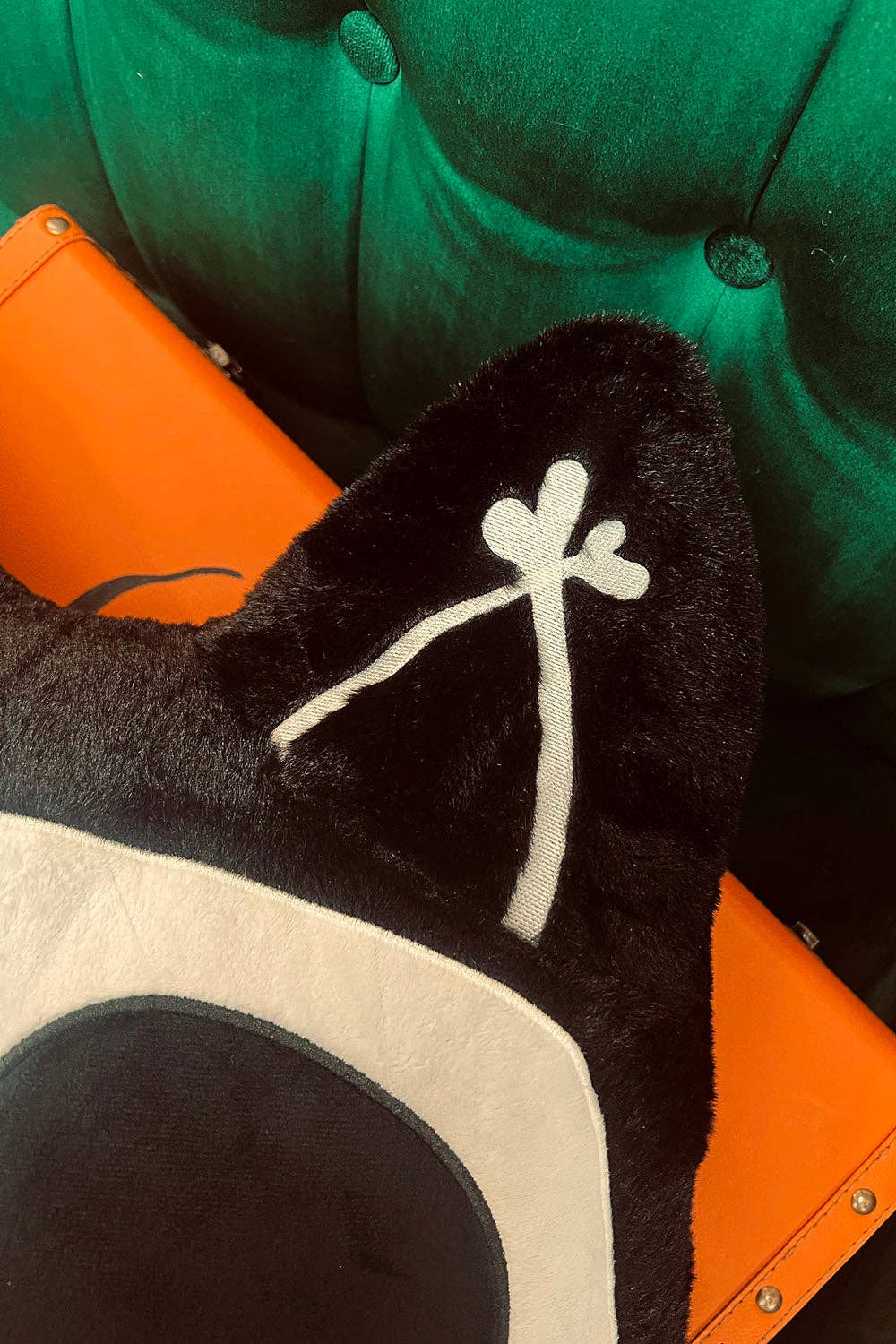Skelekitty Throw Pillow