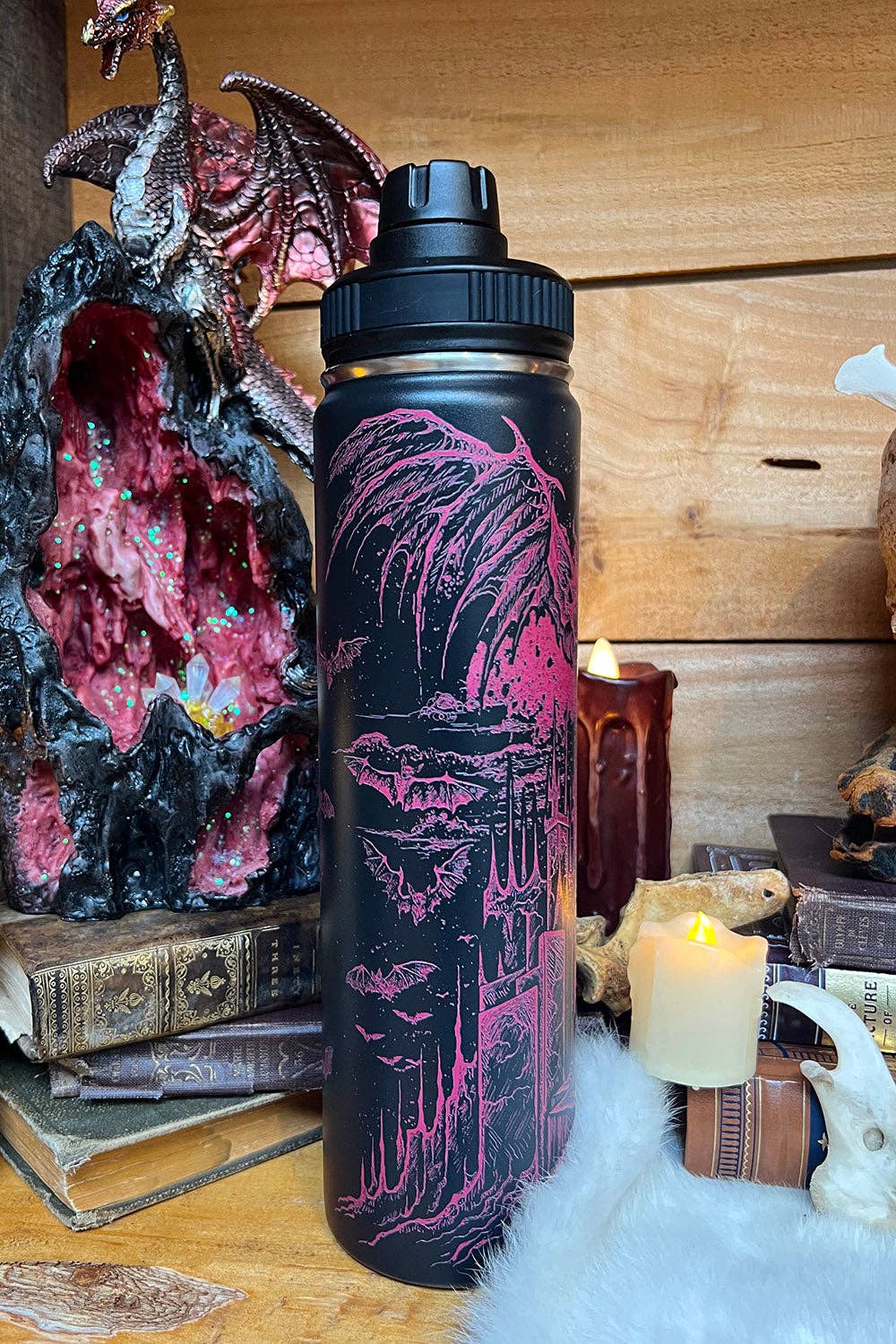 Vampire Castle 24 Oz Water Bottle