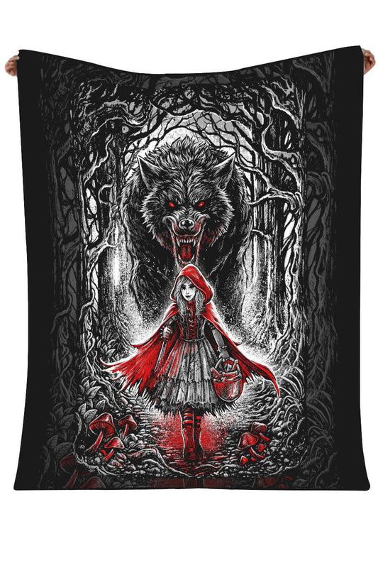 Little Dead Riding Hood Throw Blanket