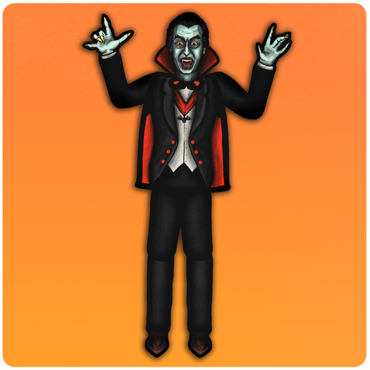 Retro Inspired Halloween Jointed Count Dracula Cutout Decora