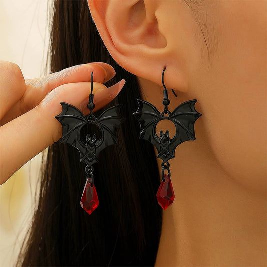 Black Bat Earrings