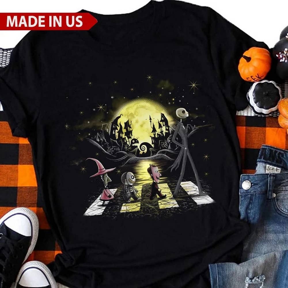 Horror Characters Shirt, Halloween Road Nightmare Before Chr