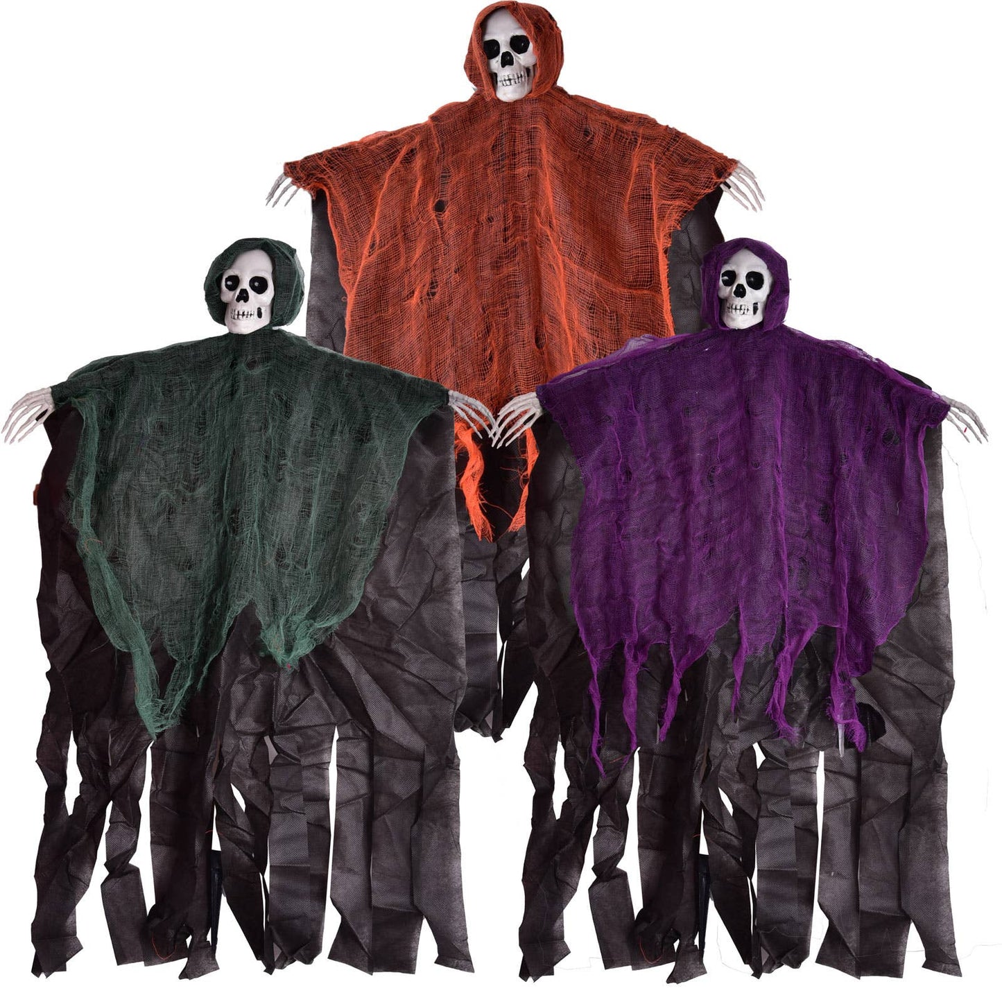 3pk Scary Skeleton Halloween Decoration