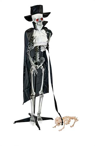 65 inch Standing Skeleton Walking Dog