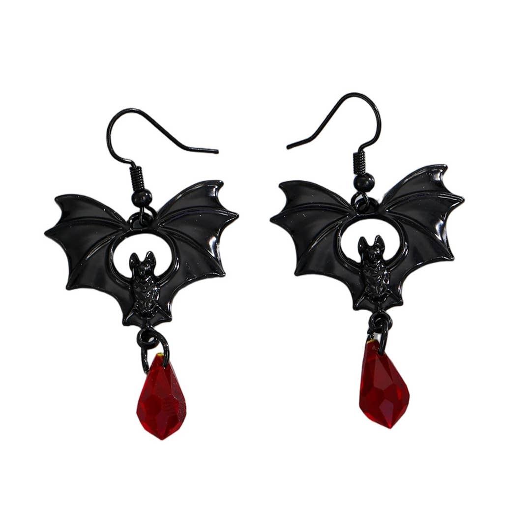 Black Bat Earrings