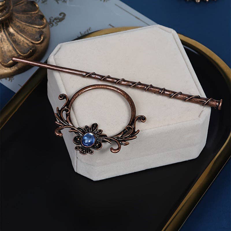 Vintage Viking Moonstone Hairpin