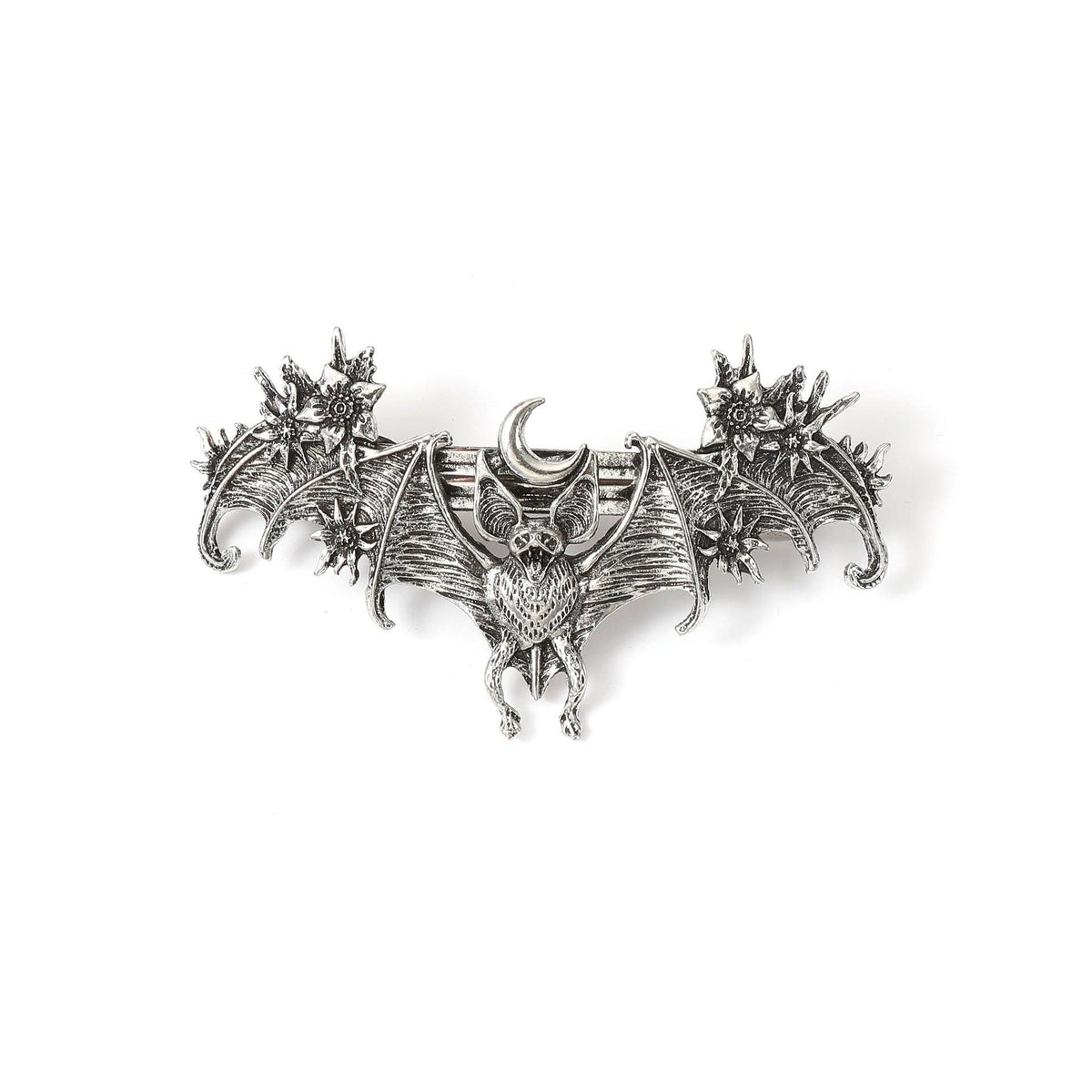 Vintage Gothic Moon Bat Hair Clip Alloy Spring Hairpin