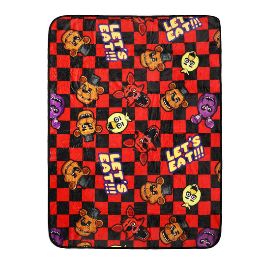 Five Nights At Freddy's Let's Eat Fleece Throw Blanket