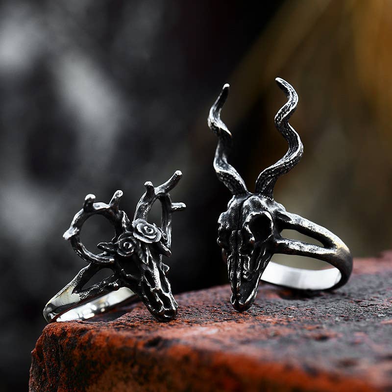 Dark Sheep Skull Ring