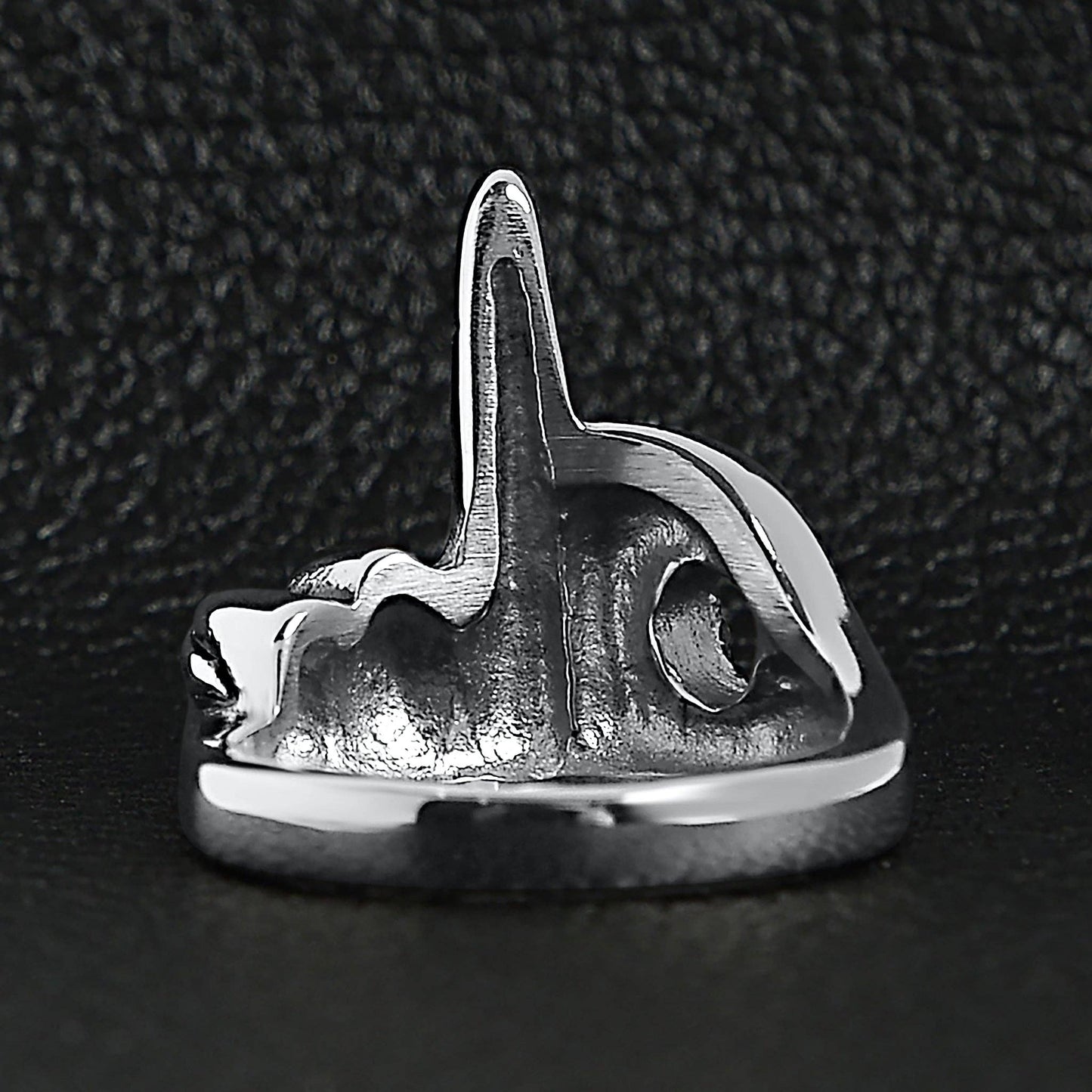 Stainless Steel Polished FTW Middle Finger Ring