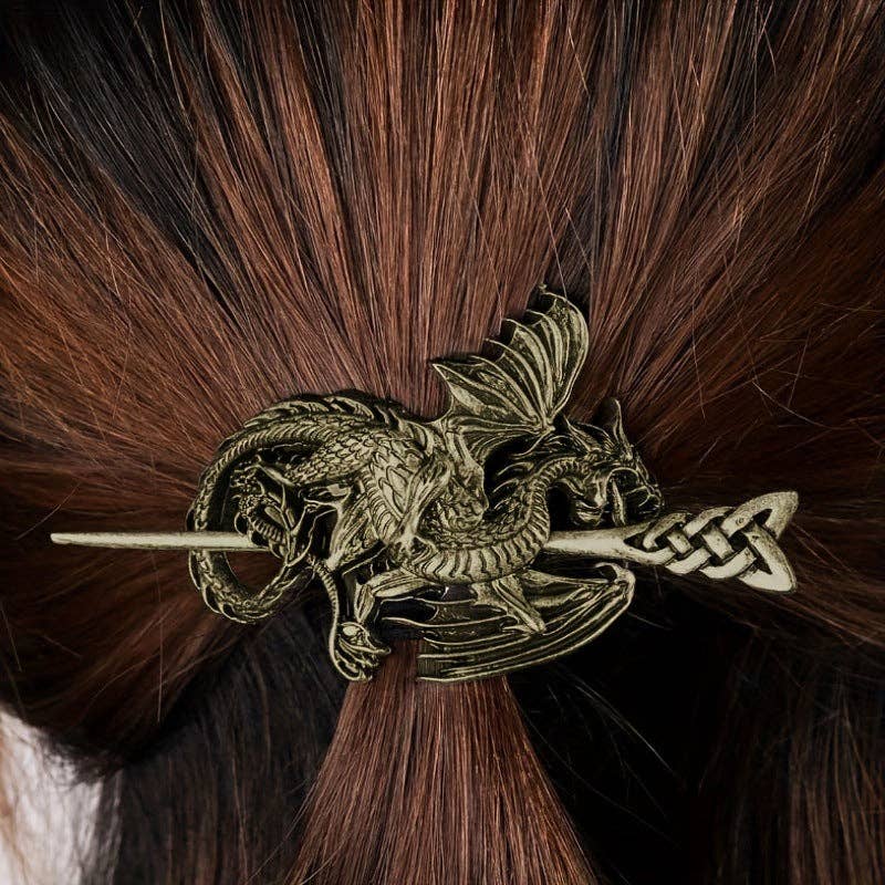 Viking Dragon Hair Stick Retro Nordic Hair Accessory