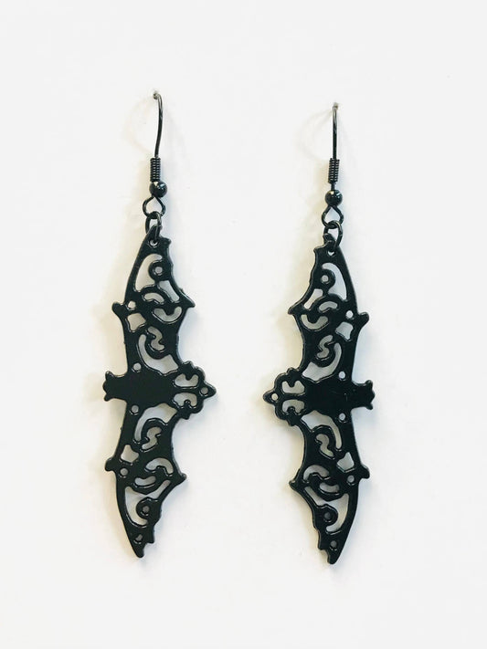 Black Bat Earrings