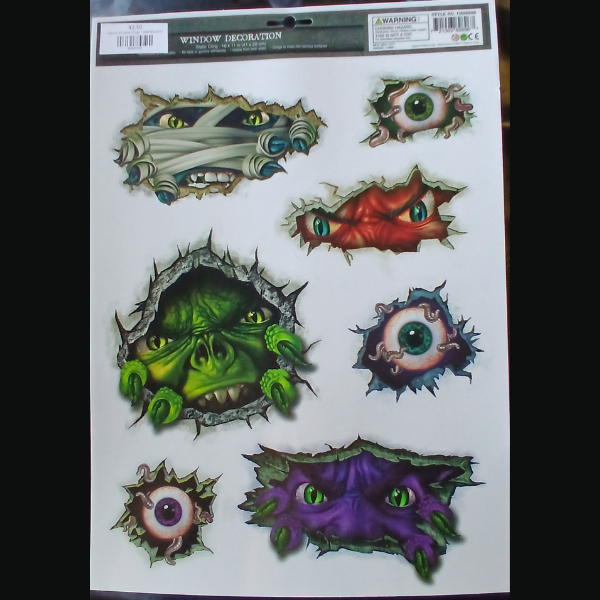 Horror Window Clings