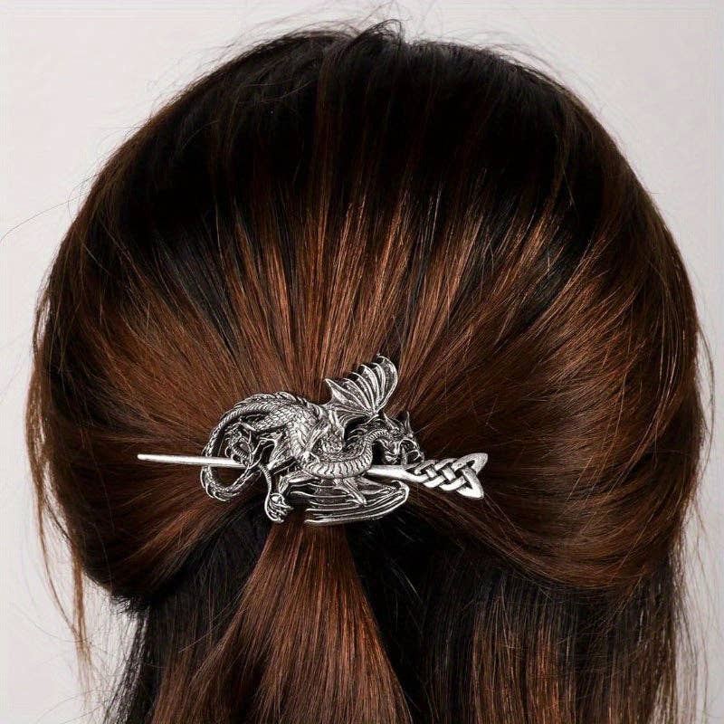 Viking Dragon Hair Stick Retro Nordic Hair Accessory