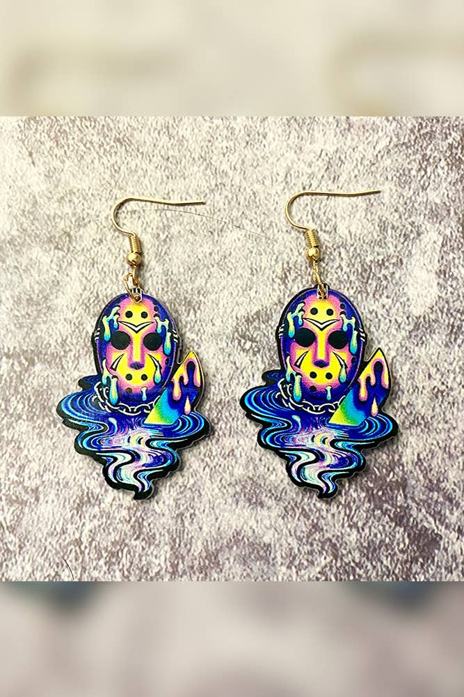 Tie Dye Jason & Ghostface Earrings