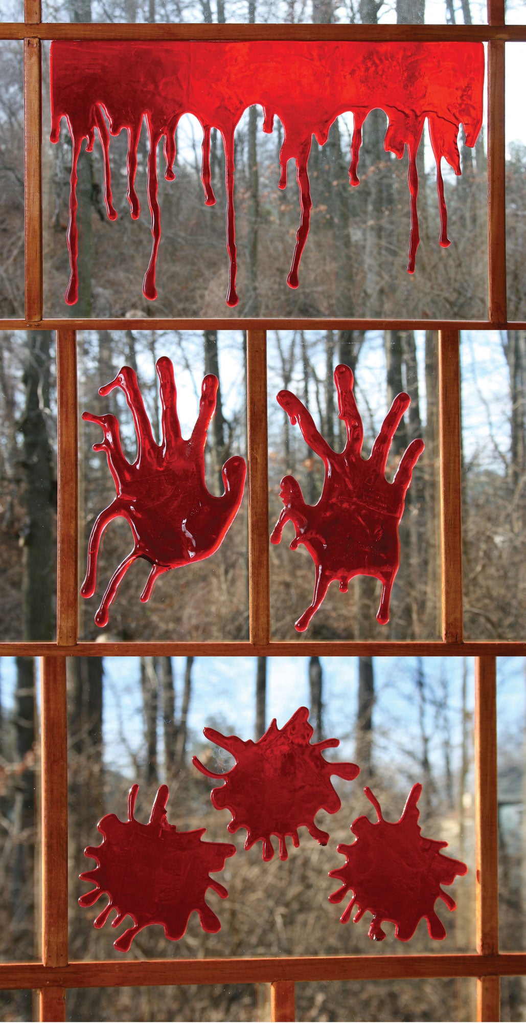 3D Bloody Gel Window Clings 18" Wide
