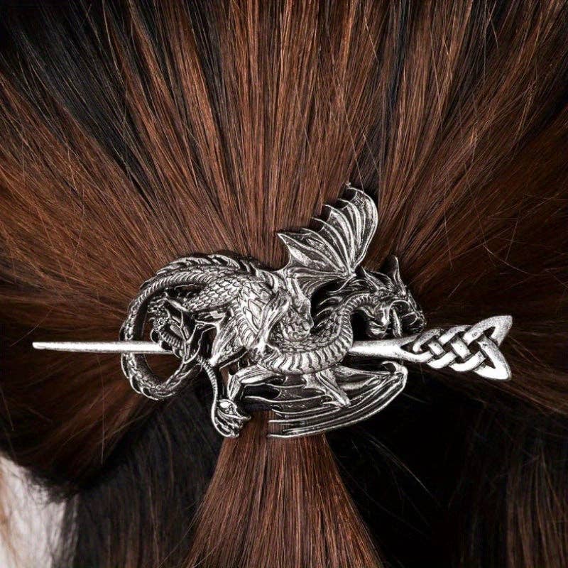 Viking Dragon Hair Stick Retro Nordic Hair Accessory