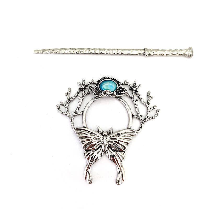 Butterfly Hair Stick Retro Alloy Hairpin