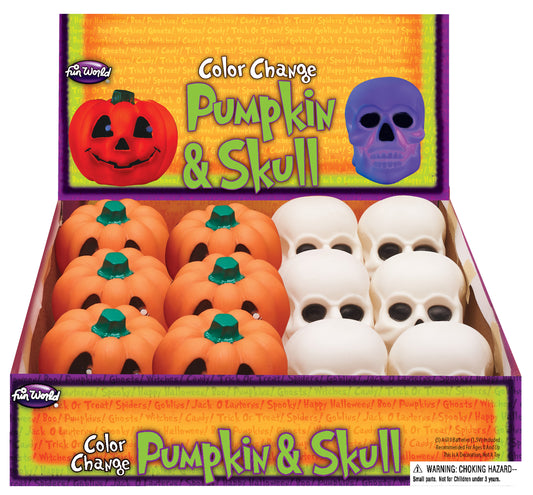 3" Color Change Pumpkin/Skull