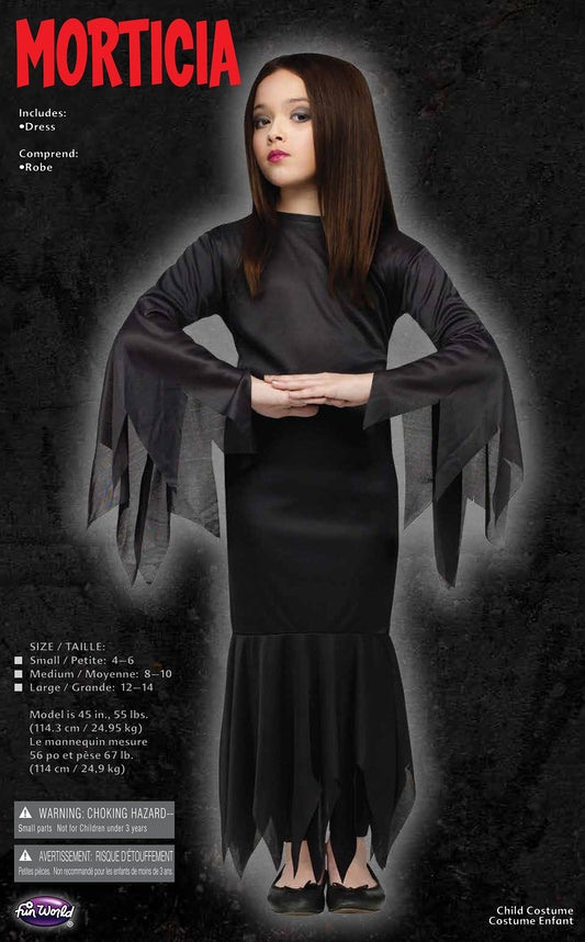 Morticia Child Costume