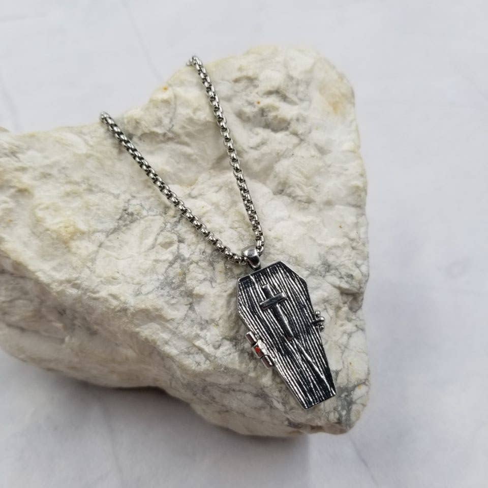 Halloween Spooky Skeleton Coffin Necklace