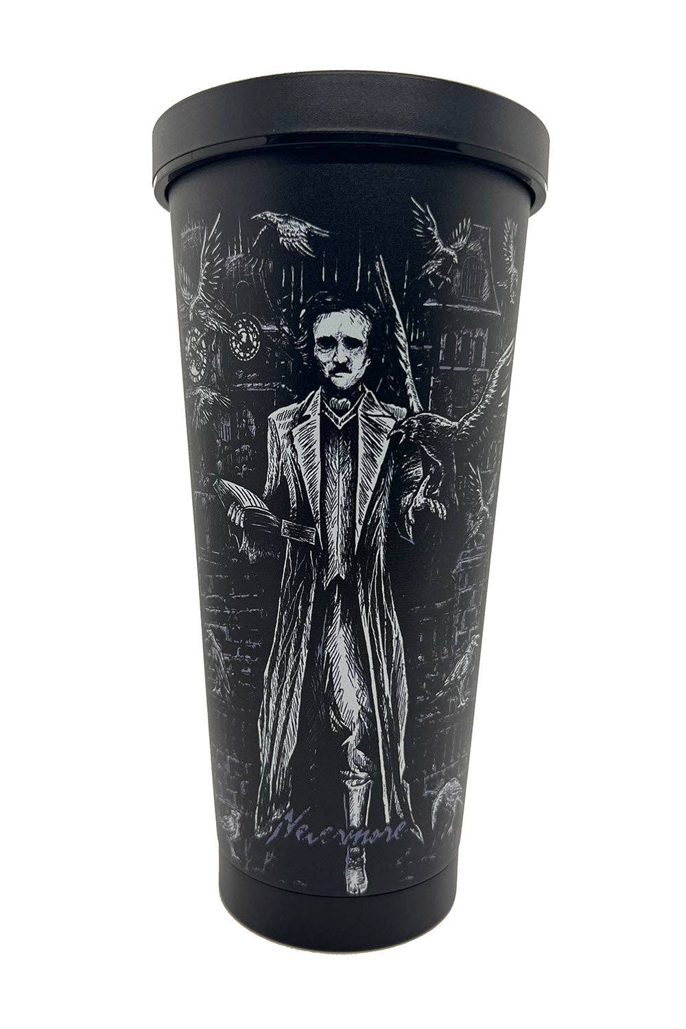 Edgar Allan Poe Cold Brew Tumbler with Straw