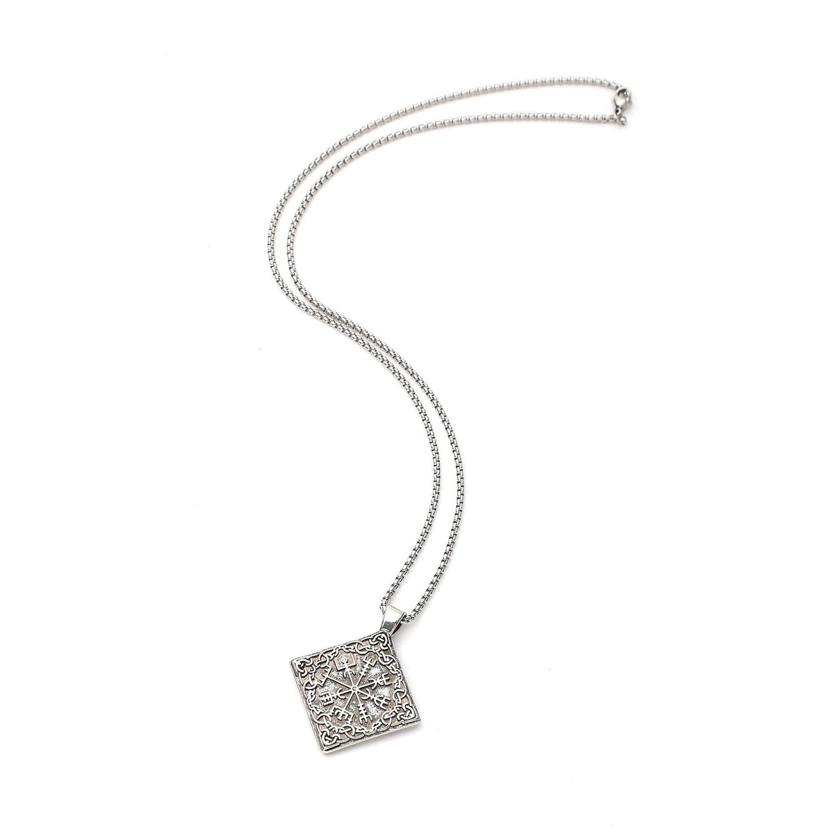 Viking Rune Compass Pendant Necklace