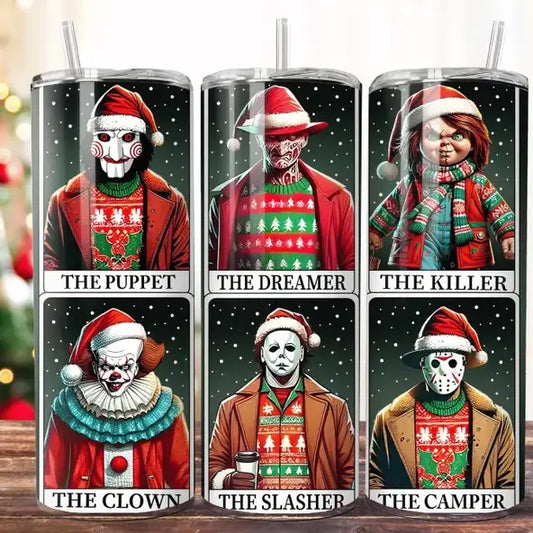 Christmas Horror Lineup Tumbler