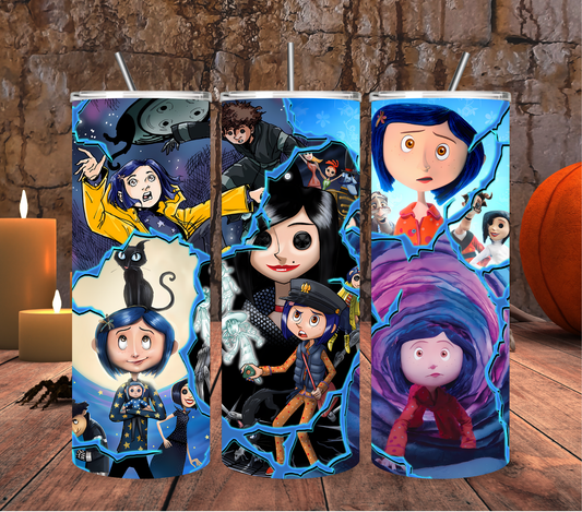 Coraline Collage 20 oz Skinny Tumbler