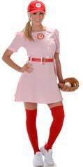 Peaches Baseball Player Adult Costume