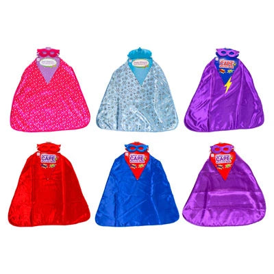 Kids Satin Cape w/ Eye Mask