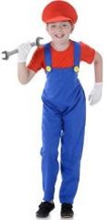 Red Plumber Kid Costume
