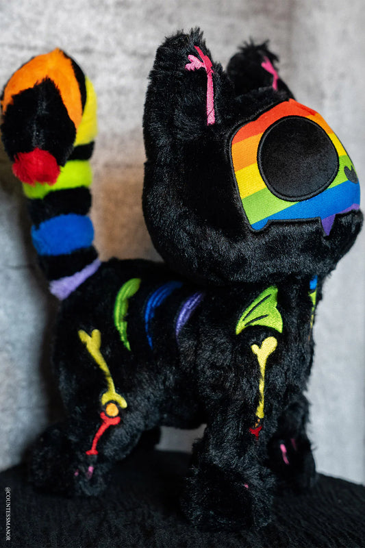 Rainbow Skelekitty Plush