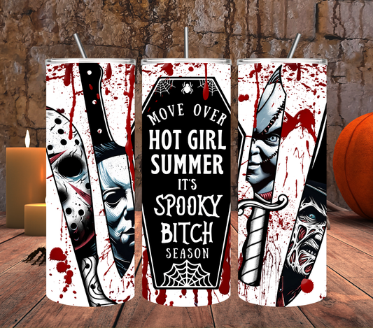 Spooky Bitch Season 20 oz Skinny Tumbler