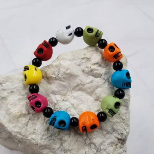 Halloween Multicolor Skull Bracelet