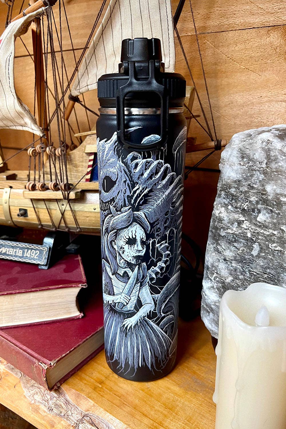 Alice in Murderland 24 Oz Water Bottle