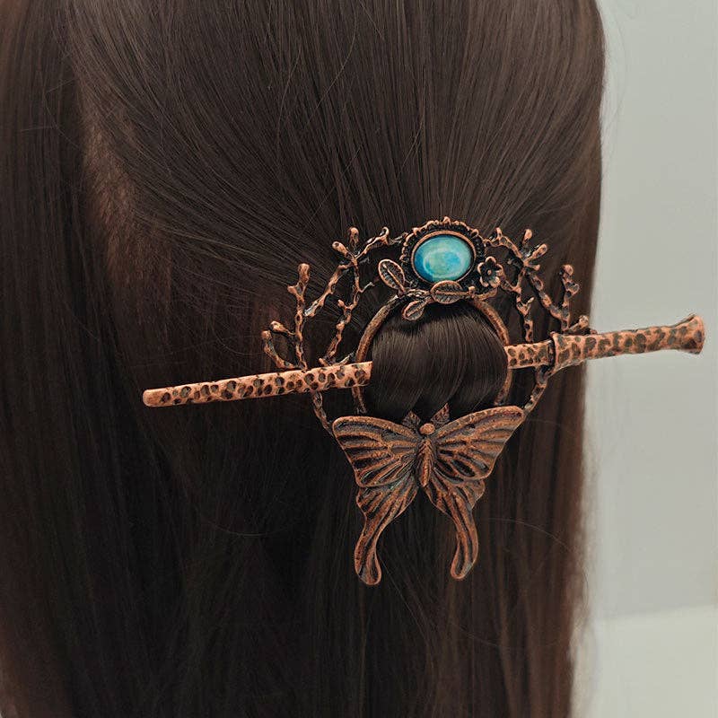 Butterfly Hair Stick Retro Alloy Hairpin