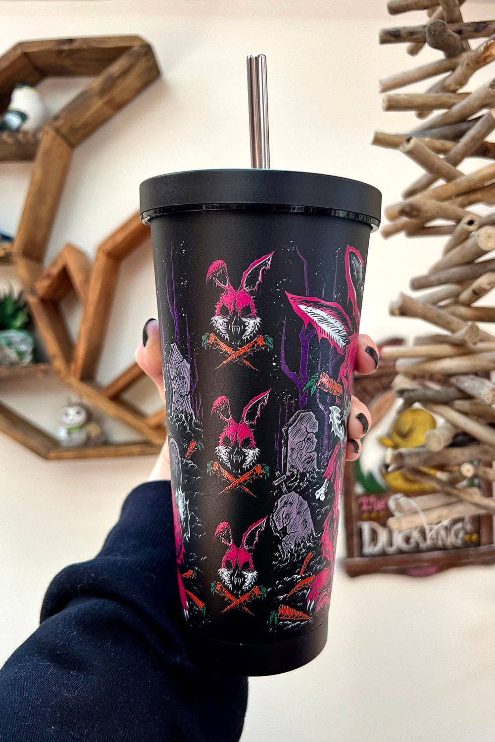 Zombunny Cold Brew Tumbler with Straw