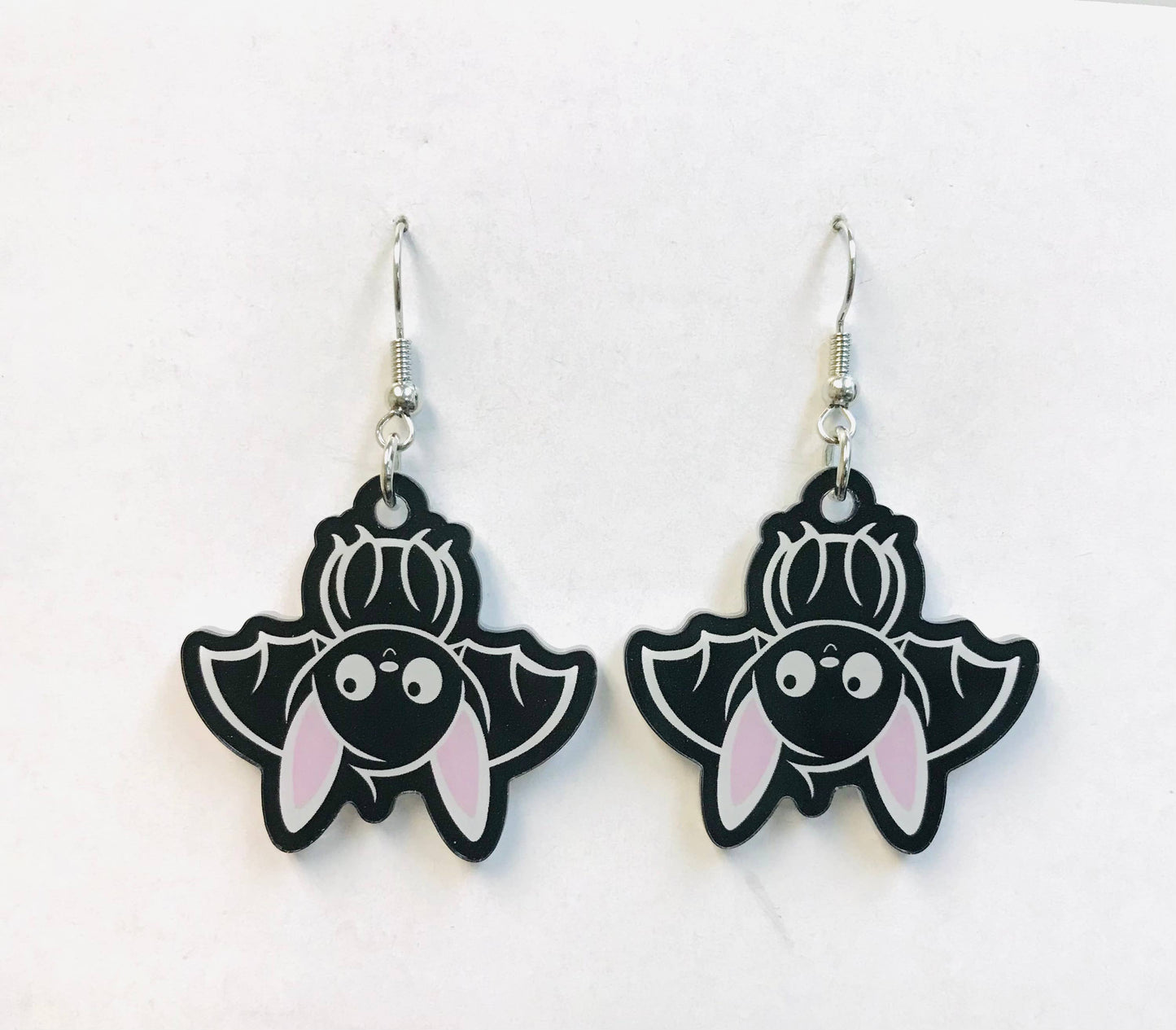 Black Kawaii Bat Earrings