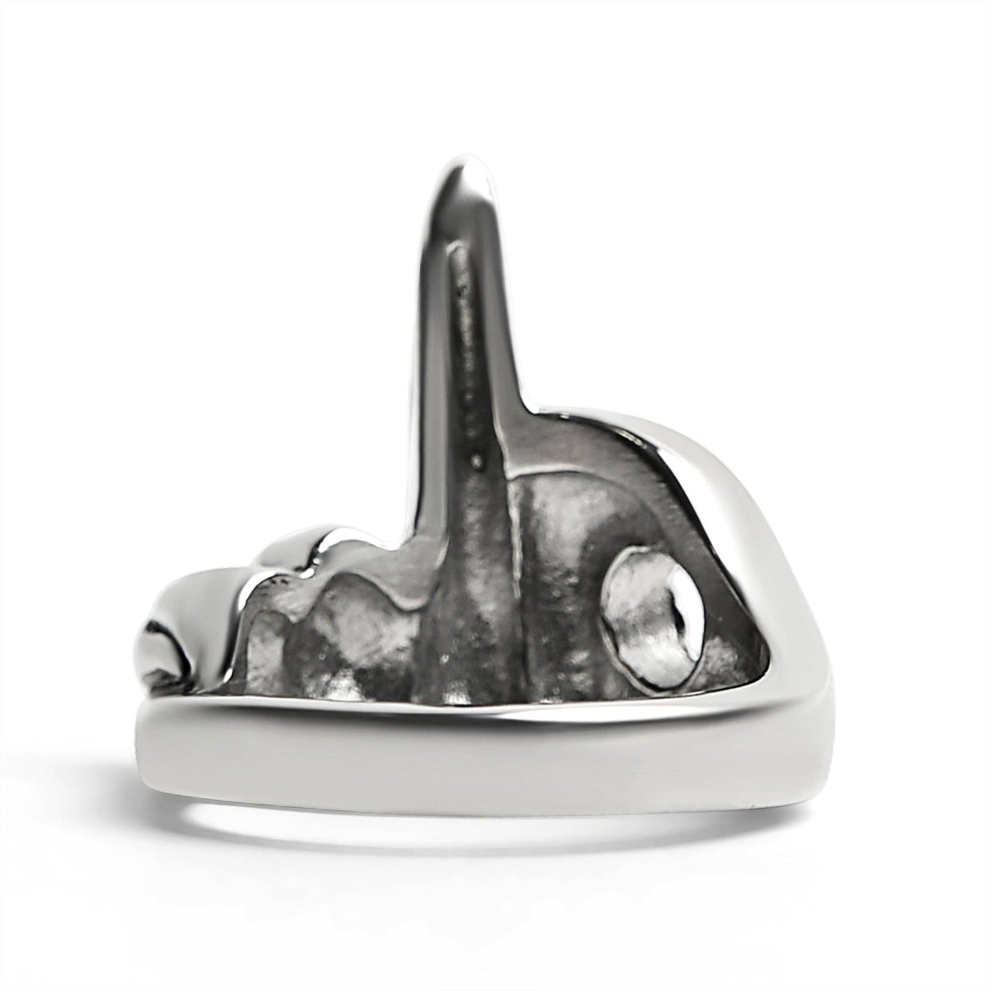 Stainless Steel Polished FTW Middle Finger Ring