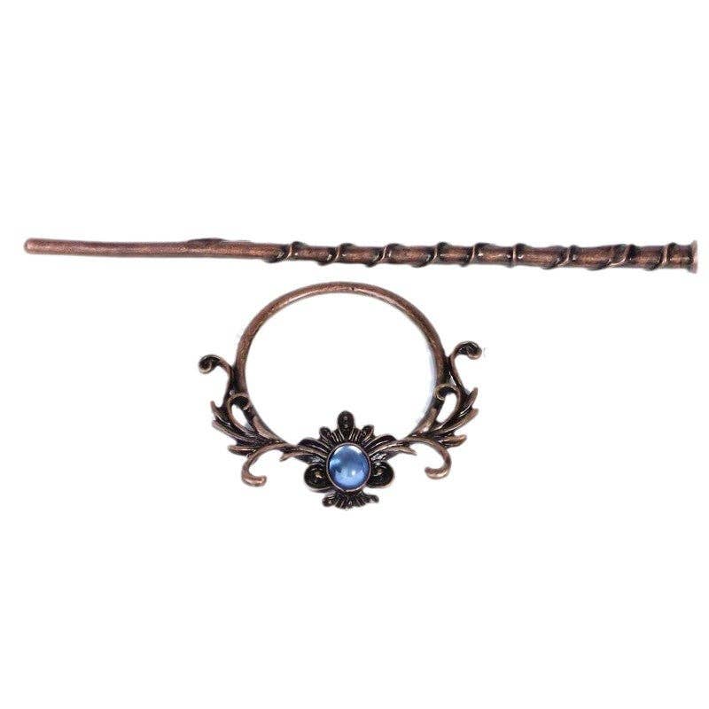 Vintage Viking Moonstone Hairpin