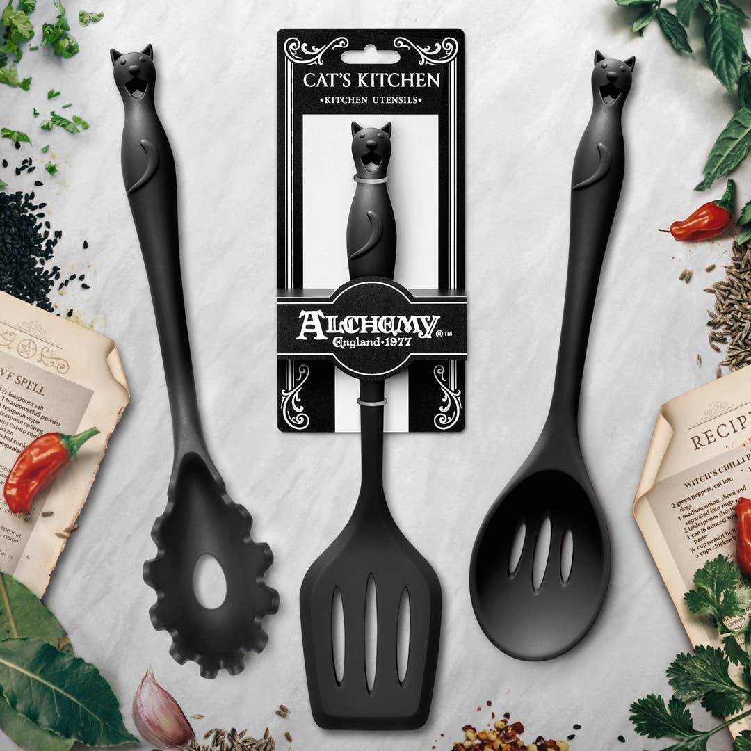 Alchemy Gothic Cat's Kitchen Pasta Spoon