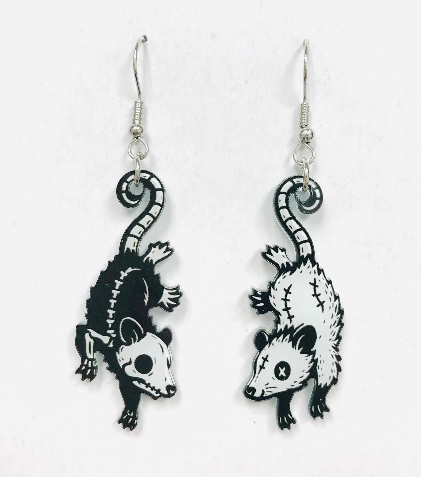 Acrylic Cute Opossum PET Scan Earrings