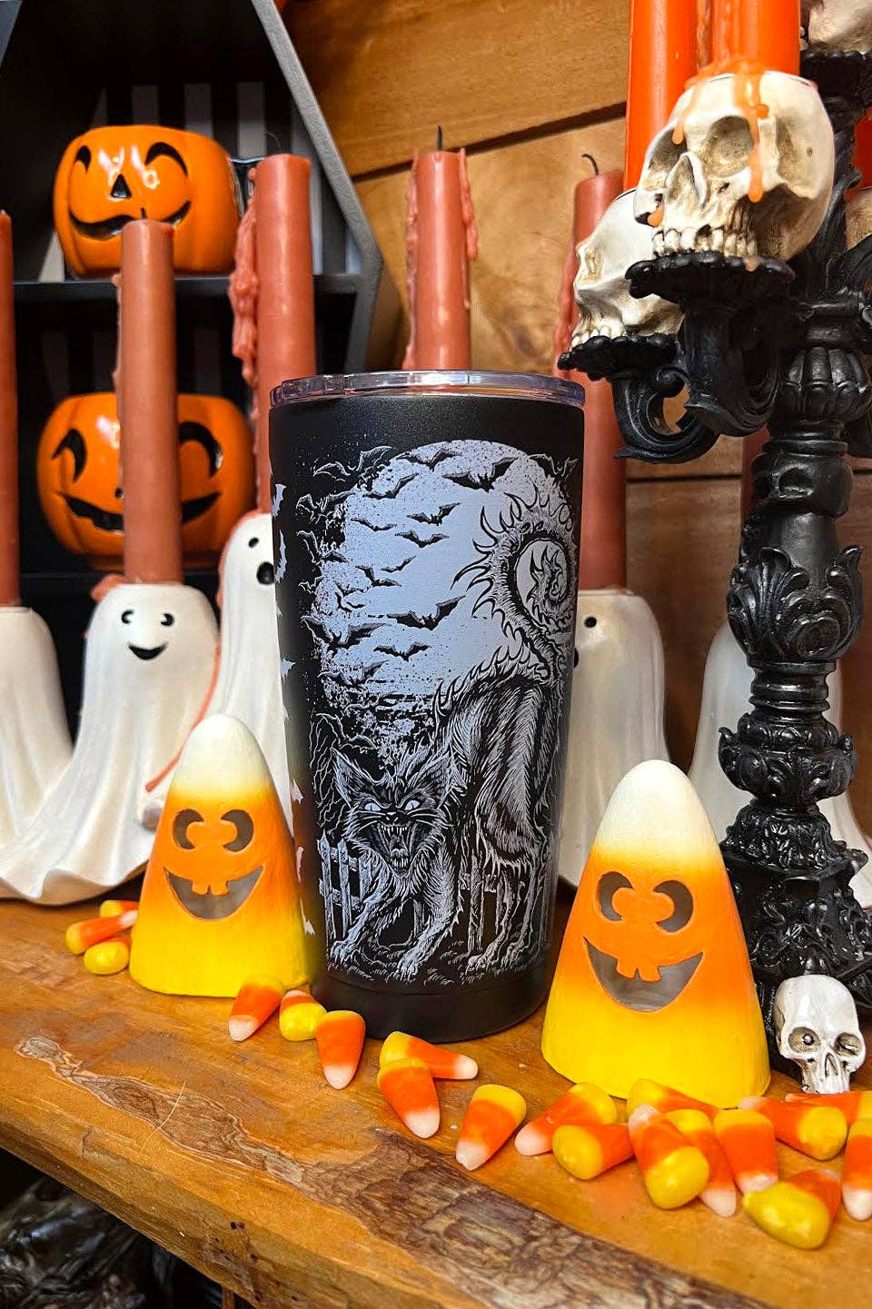 Halloween Cat 20 oz Travel Mug