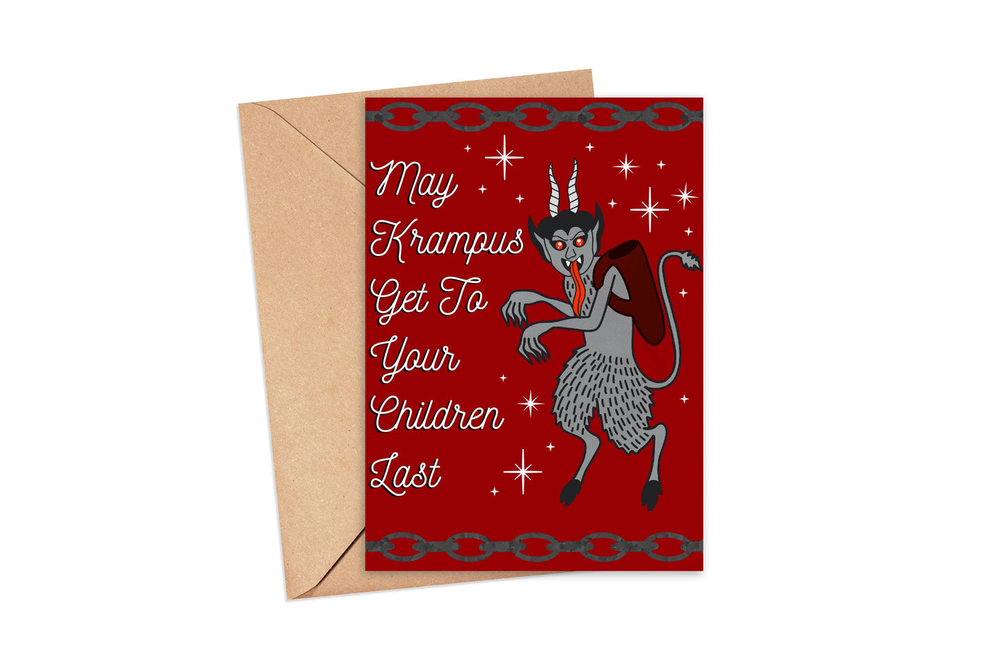 Krampusnacht Blessing Krampus Spooky Christmas Greeting Card