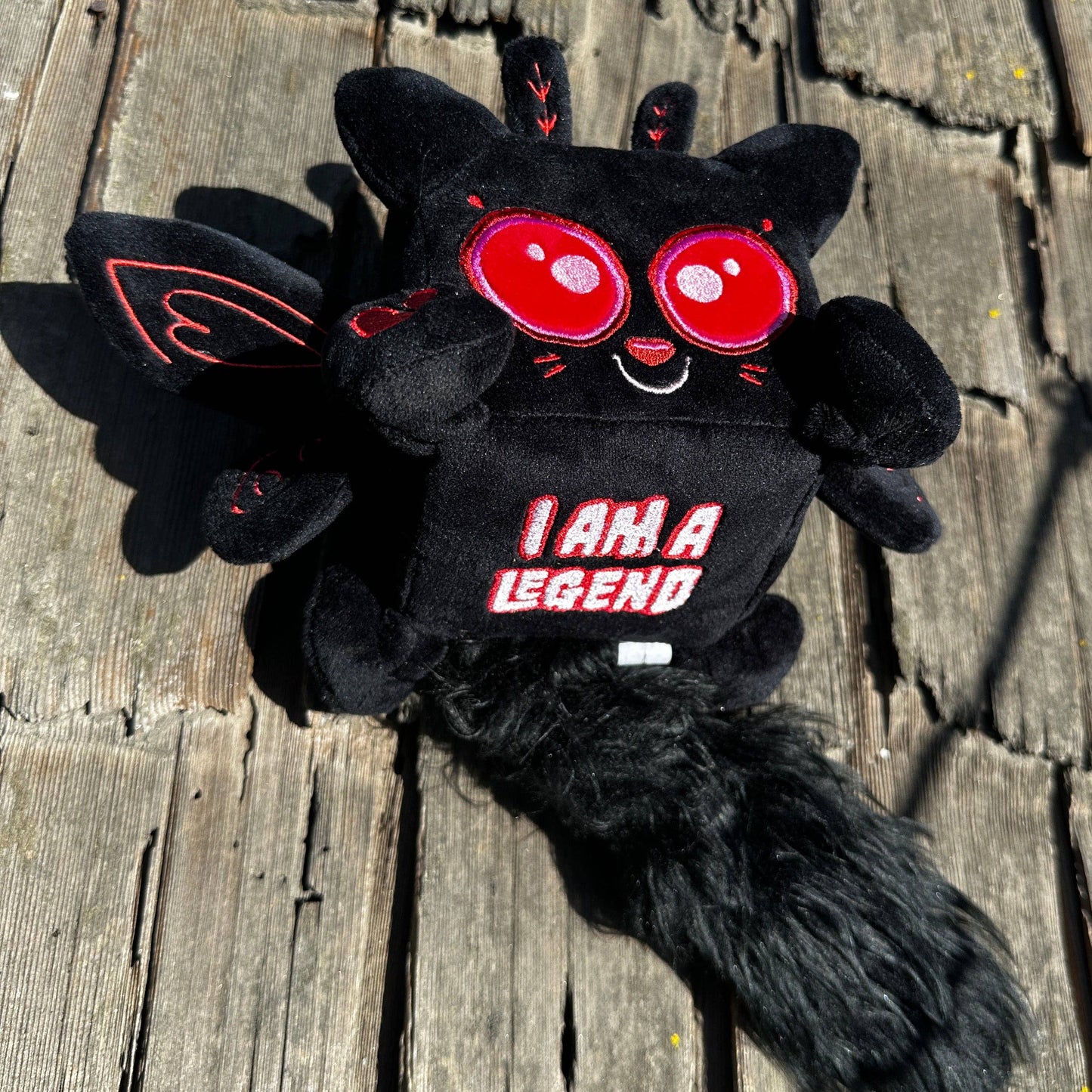 Mothman-Kat signature size plushie