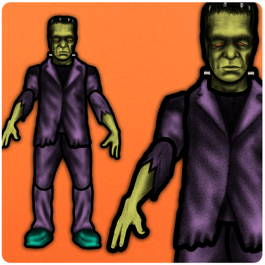 Retro Inspired Halloween Jointed Cutout Frankenstein Monster