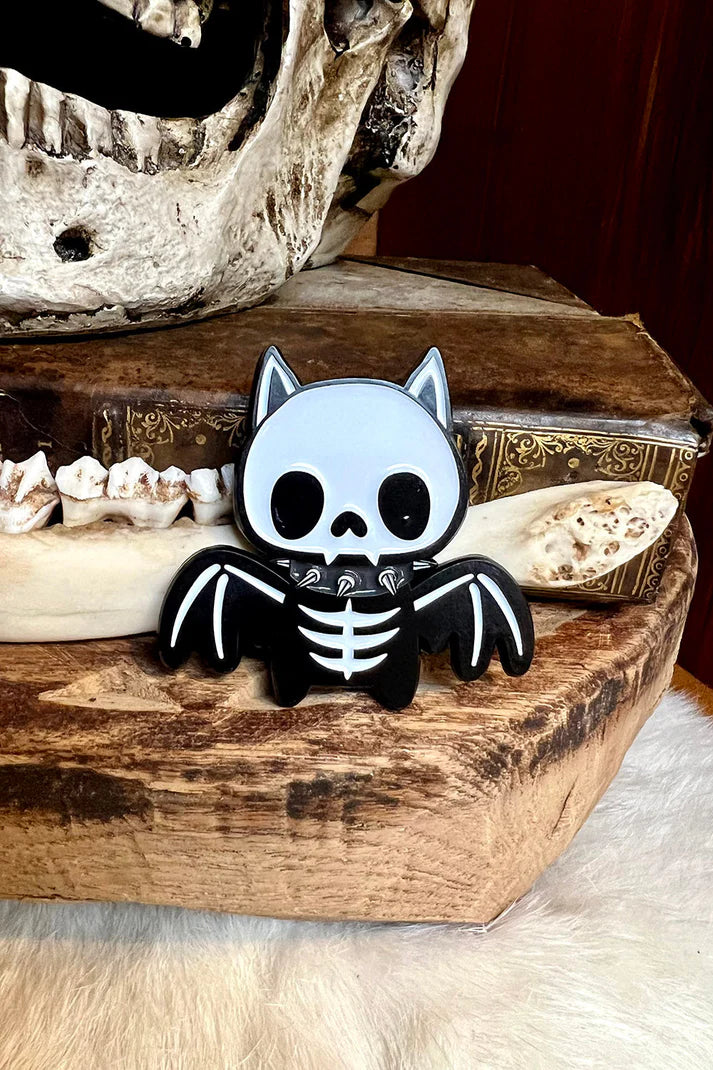 Bony Bat Enamel Pin