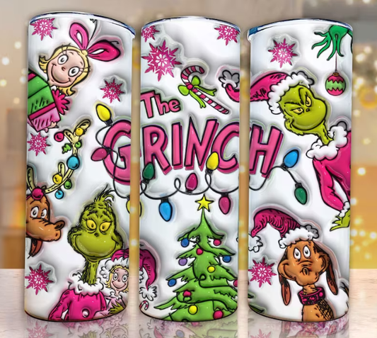 The Grinch Puffy Skinny Tumbler 20oz