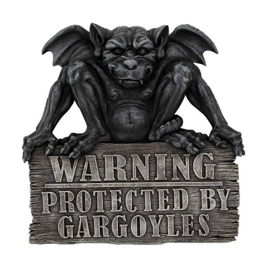 Protected by Gargoyles Warning Sign